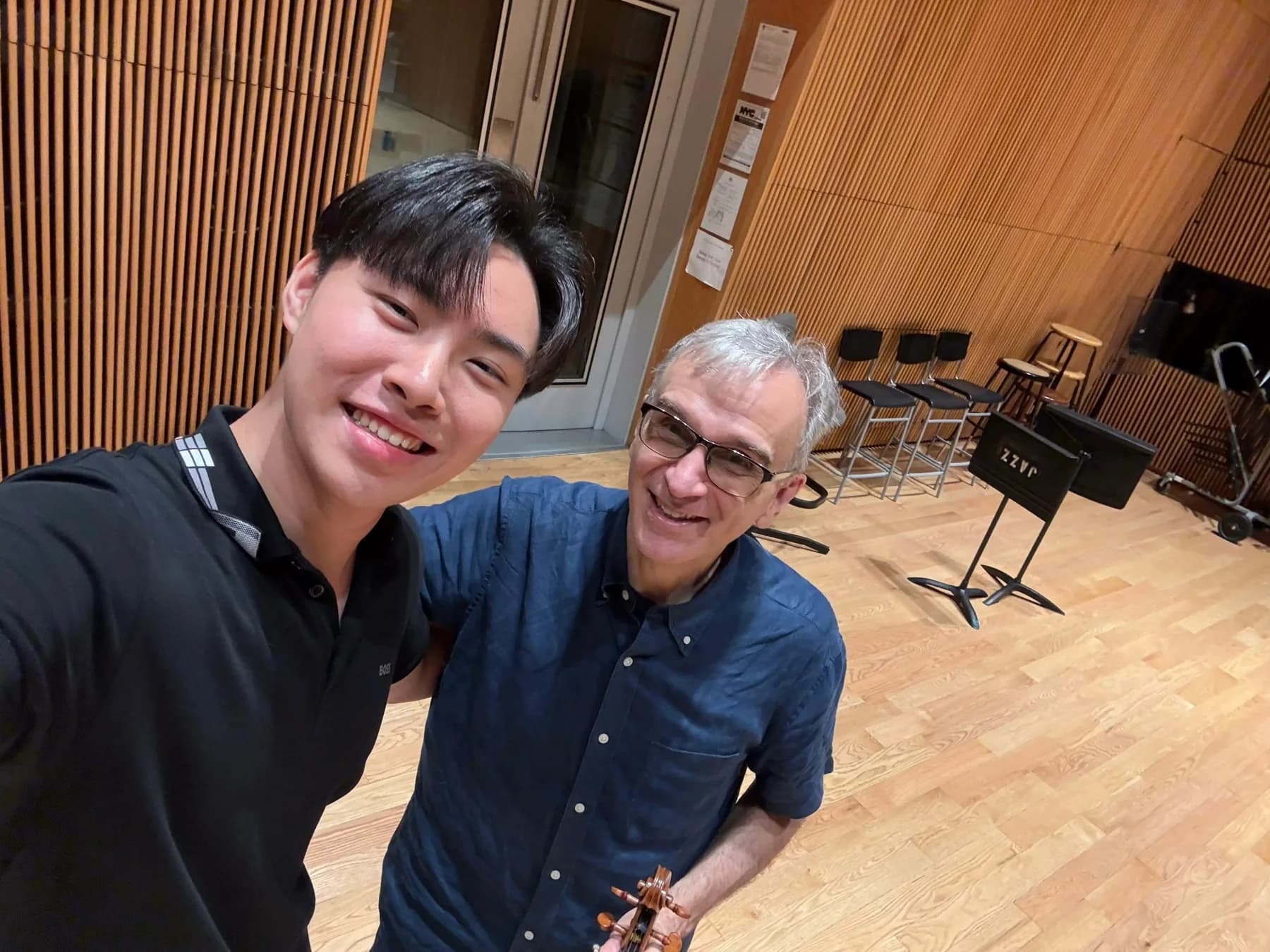 Aaron with Gil Shaham